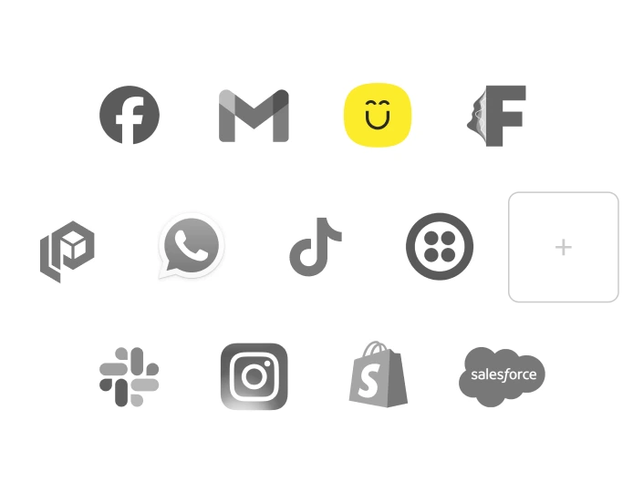 Grid of integration logos connected to the Kustomer platform.